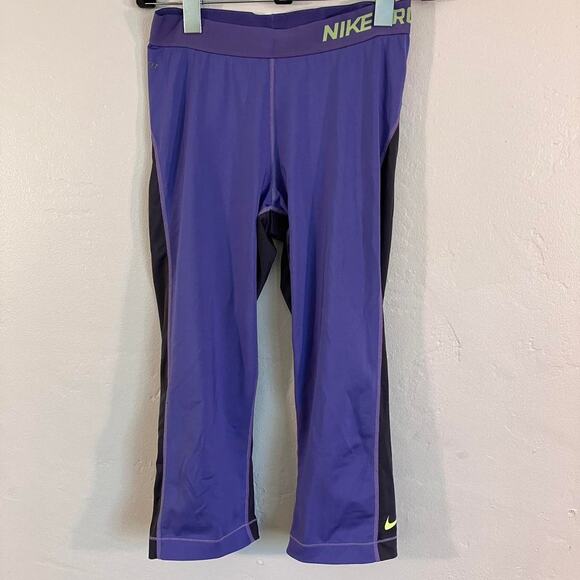 Nike Pants - Nike Pro Compression Capri Pants Purple Grey‎